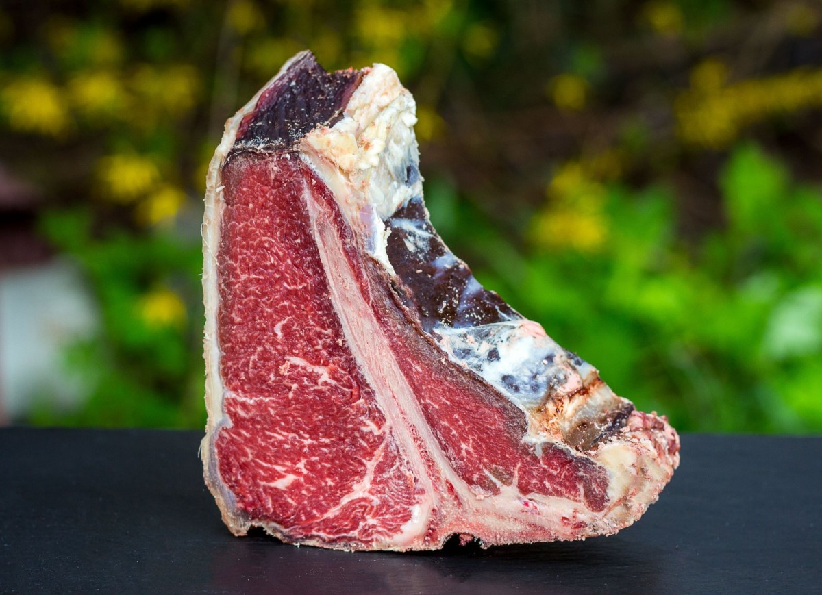 T-Bone Steak vom Rotbunten Rind, Alte Kuh, Dry Aged