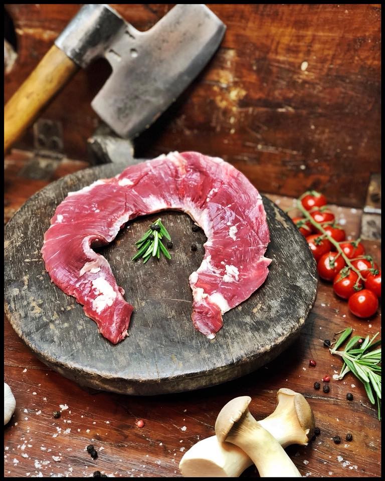 Skirt Steak vom Duroc Schwein aus eigener Haltung, Wet Aged